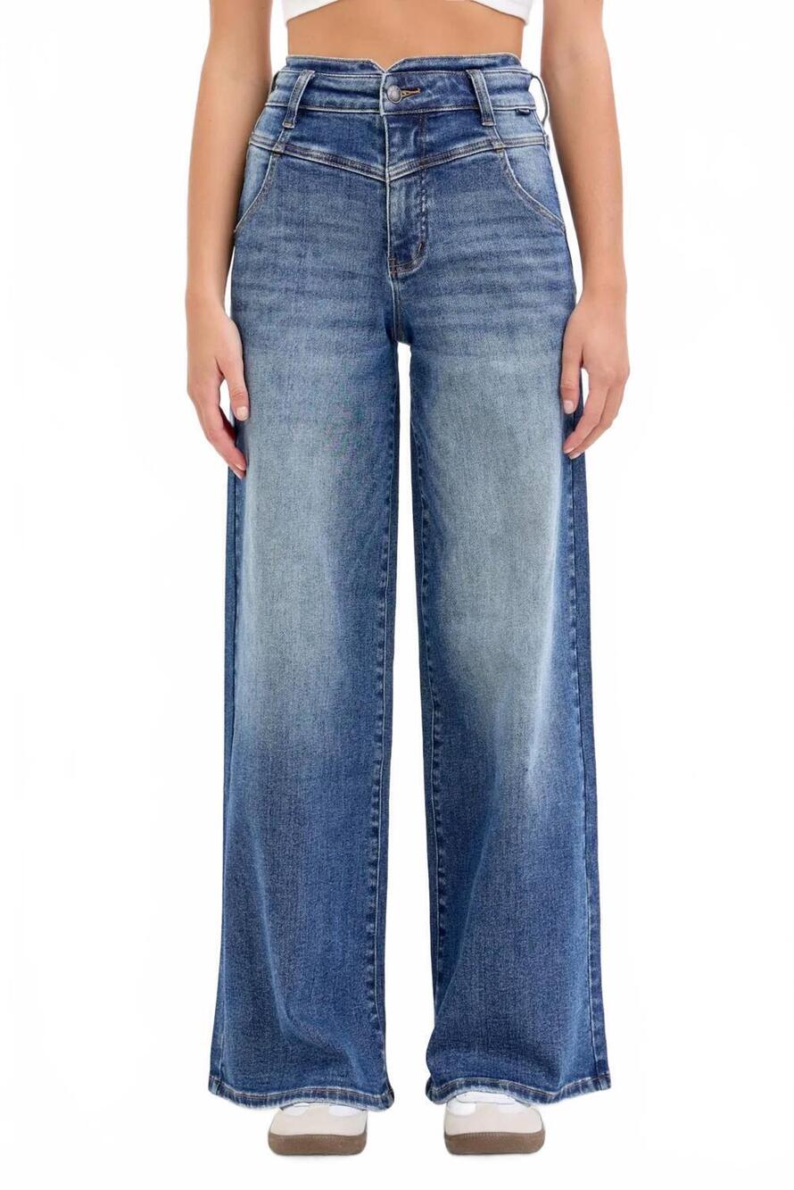 NEW CELLO western vibes denim jeans in medium blue